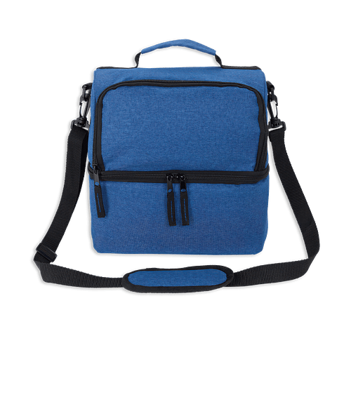 Full Color Lunch Break Dual Compartment Lunch Cooler in Blue