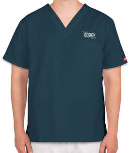 Dickies V-Neck Scrub Top - Color: Caribbean Blue