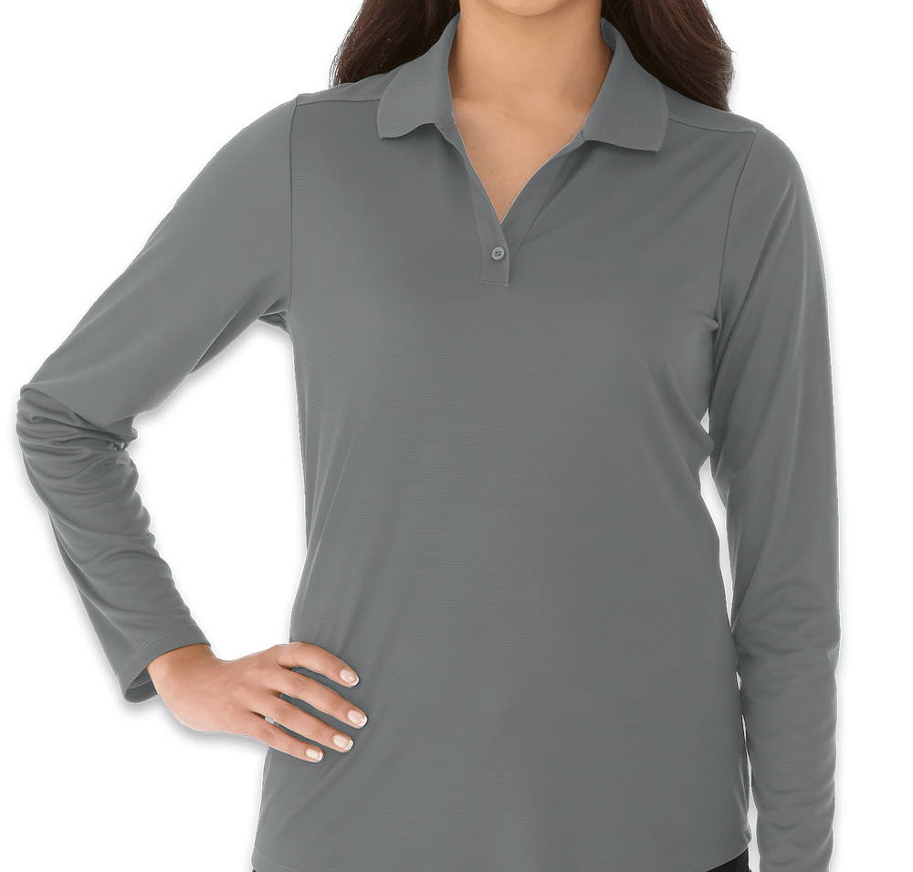 Elevate Women's Mori Snag Resistant Long Sleeve Performance Polo-default