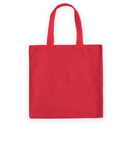 Medium Midweight 100% Cotton Canvas Tote Bag - Color: Red