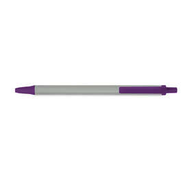 BIC Clic Stic Pen (black ink) - Color: Silver / Purple
