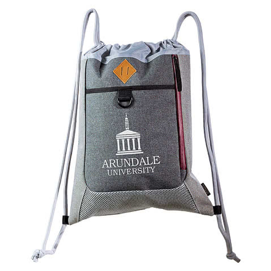 Full Color Taroko Bordeaux Polycanvas Drawstring Bag