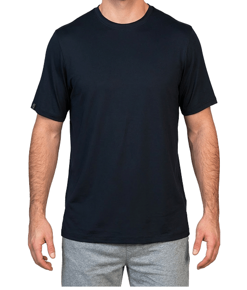 Storm Creek Varsity UPF 50+ Recycled Stretch Performance Shirt in Navy Blue