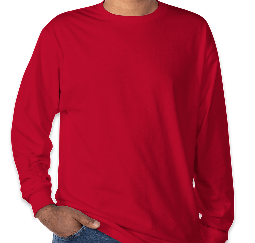 Hanes Authentic Long Sleeve T-shirt - Embroidered-default