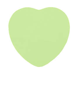 3M Heart Post-it® Note - 25 sheets/pad - Color: Recycled Spring Green