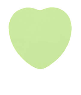 3M Heart Post-it® Note - 50 sheets/pad - Color: Recycled Spring Green