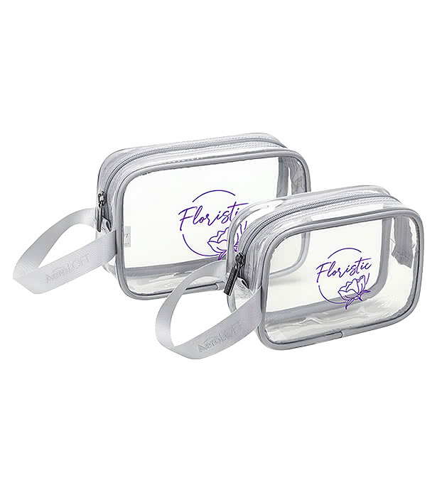 AeroLOFT Clear View 2-Piece Travel Toiletry Bag Set