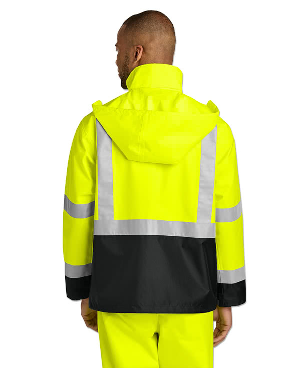 CornerStone Class 3 Safety Rain Jacket - Printed