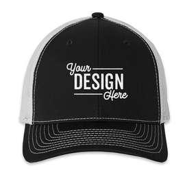 Richardson Snapback Trucker Hat - Color: Black / White