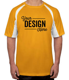 Badger B-Dry Contrast Performance Shirt - Color: Gold / White