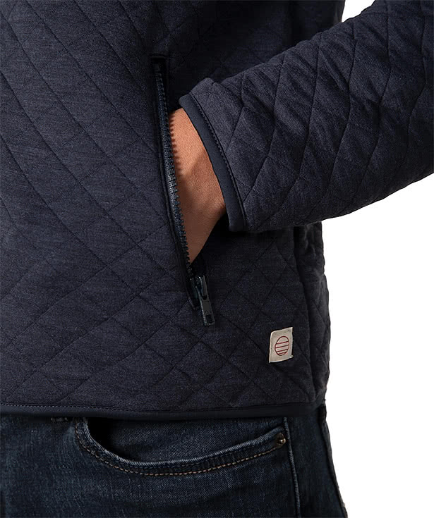 Marine Layer Corbet Quilted Jacket - Faux Leather Patch