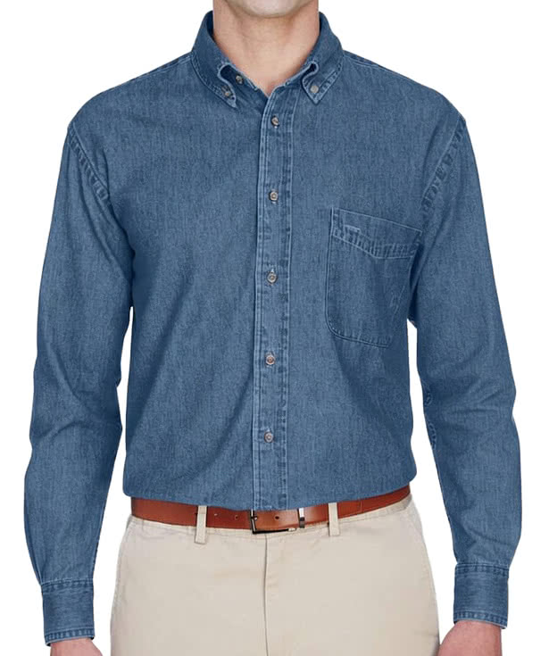 Harriton Denim Button Down Shirt