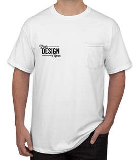 Canada - Gildan Ultra Cotton Pocket T-shirt - Color: White