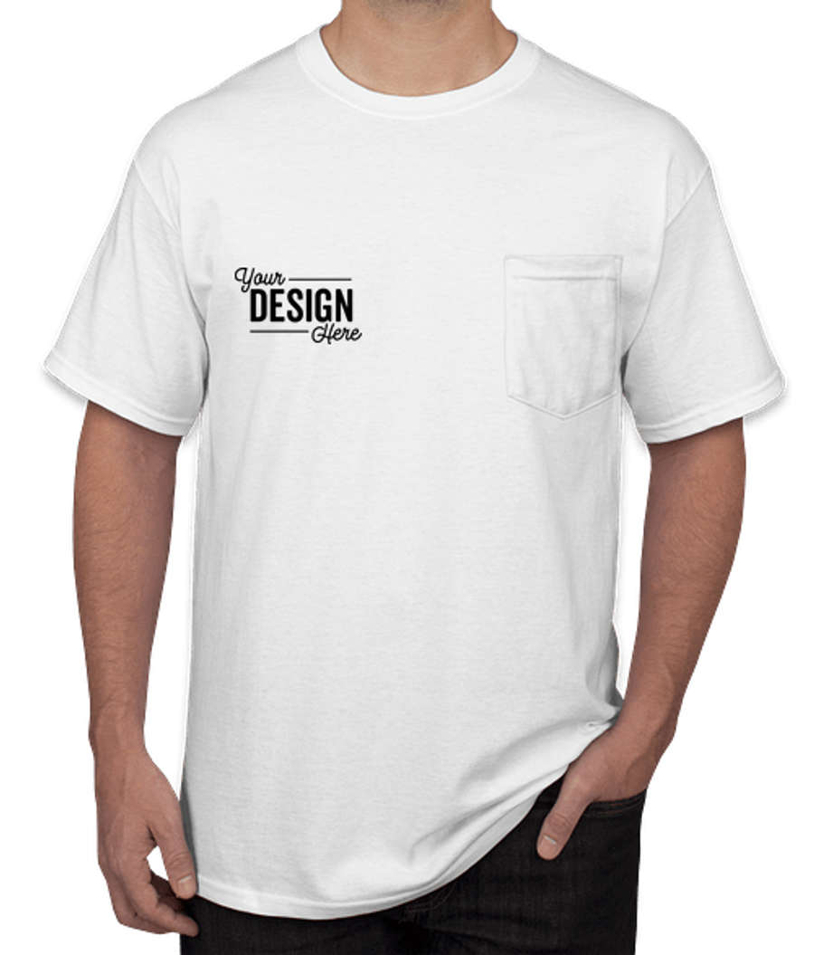 Canada - Gildan Ultra Cotton Pocket T-shirt in White