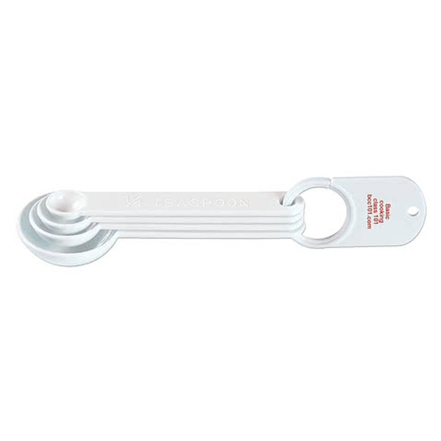 4-Piece Measuring Spoon Set in White