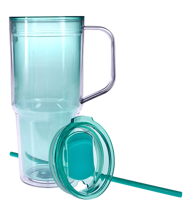 30 oz. Clair Acrylic Travel Tumbler with Straw