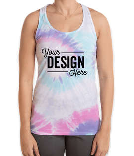 Colortone Women's Tie-Dye Racerback Tank - Color: Unicorn