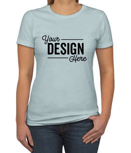 Next Level Women's Slim Fit Jersey Blend T-shirt - Color: Ice Blue