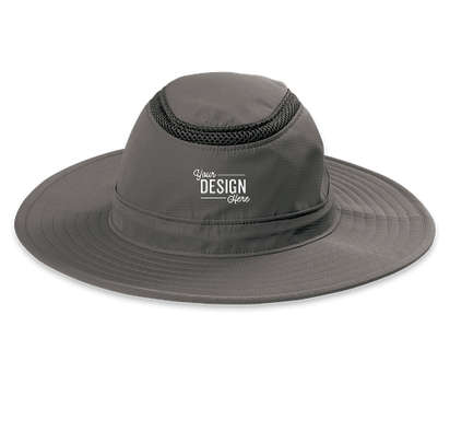 Port Authority C947 Outdoor Ventilated Wide Brim Hat - Sterling Grey