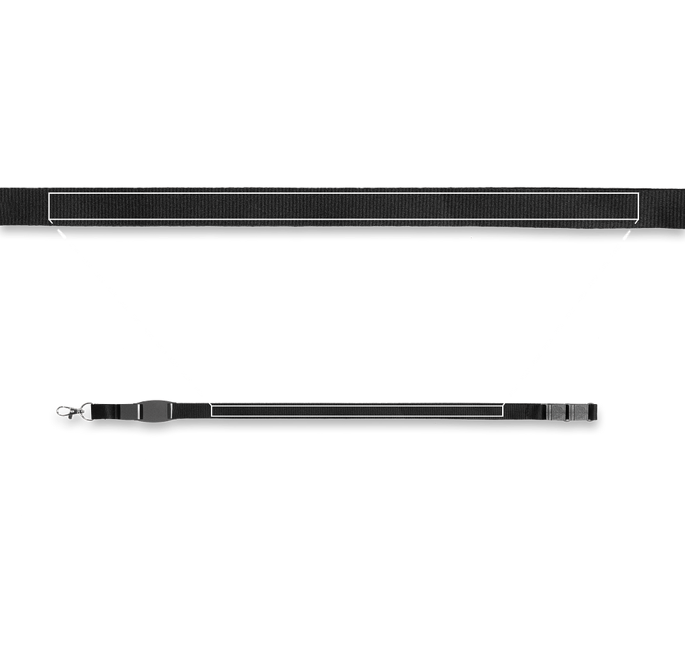 Flat Panel Lanyard with Lobster Clip-default
