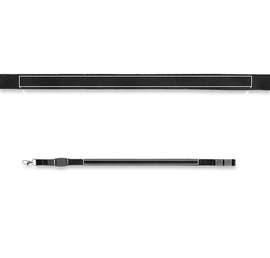 Flat Panel Lanyard with Lobster Clip - Color: Black