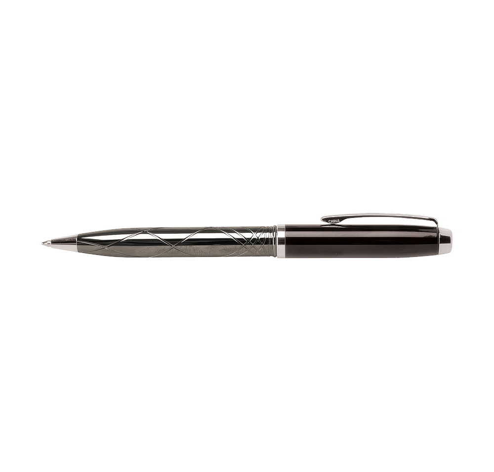 Laser Engraved Guillox 9 Metal Ballpoint Pen (black ink)-default