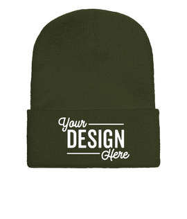 Yupoong Solid Cuff Beanie - Color: Olive