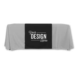 Full Color 7.5' Table Runner - Color: Black