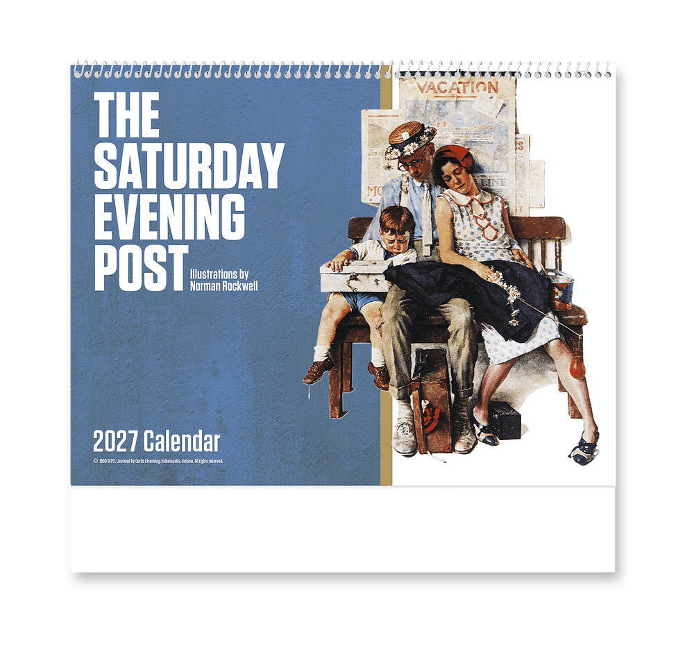 The Saturday Evening Post Spiral Monthly Calendar-default