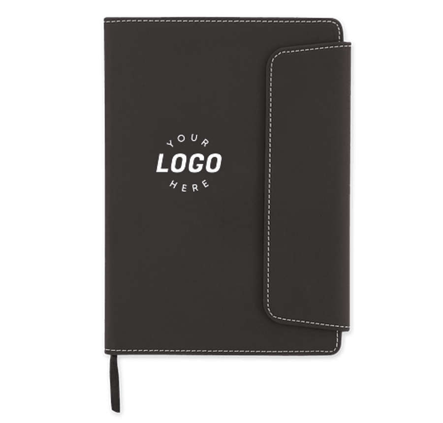 Smooth Matte Magnetic Close Notebook in Black