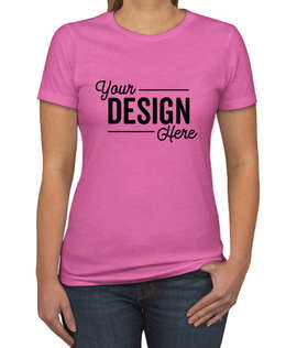 Next Level Women's Slim Fit Jersey Blend T-shirt - Color: Hot Pink