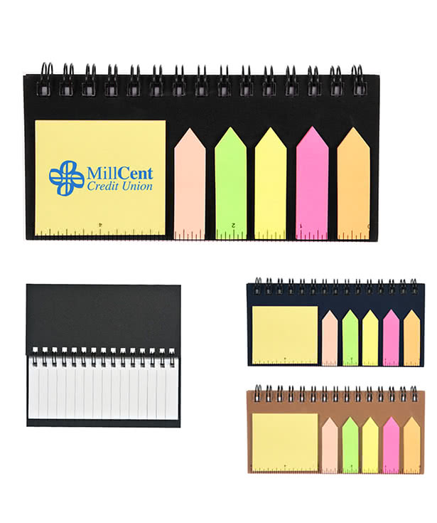 Multi-Use Mini Notebook and Sticky Notes Desk Set