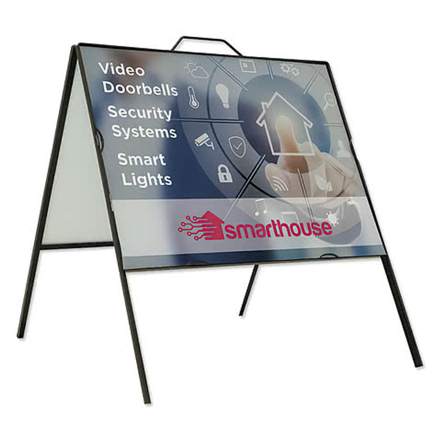 Full Color 24.5" x 18" Superstrong Angle Iron A-Frame Sign Kit in Cardinal