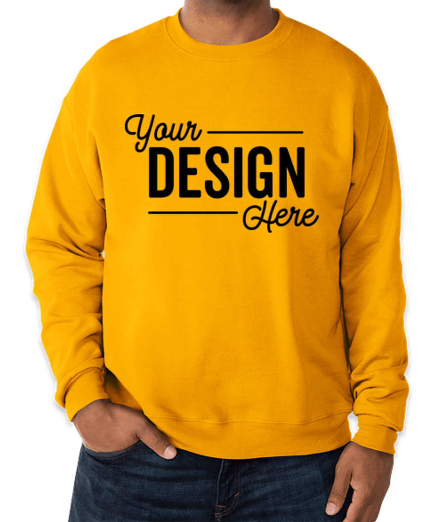 Hanes EcoSmart 50/50 Crewneck Sweatshirt in Gold