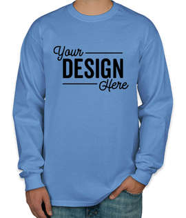 Canada - Gildan Ultra Cotton Long Sleeve T-shirt - Color: Carolina Blue