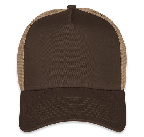 New Era 9FORTY Snapback Trucker Hat - Printed in Flag Chocolate / Khaki