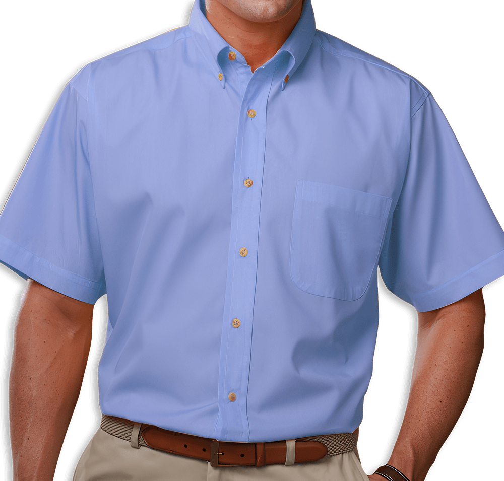 Blue Generation Scotchgard Short Sleeve Dress Shirt - Embroidered-default