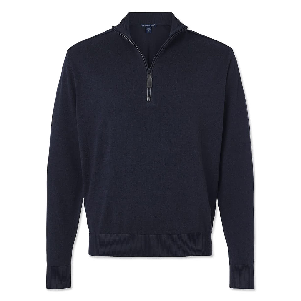 Custom Devon & Jones New Classics Recycled Quarter Zip Sweater