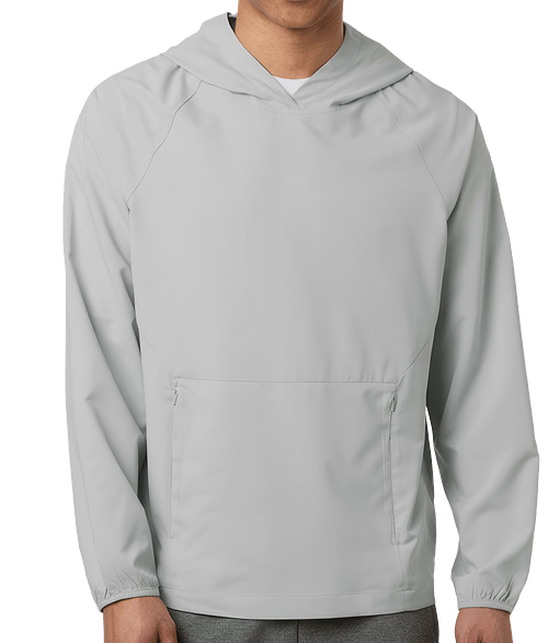 Core 365 Shoreline Recycled UPF 50+ Hooded Windbreaker in Platinum