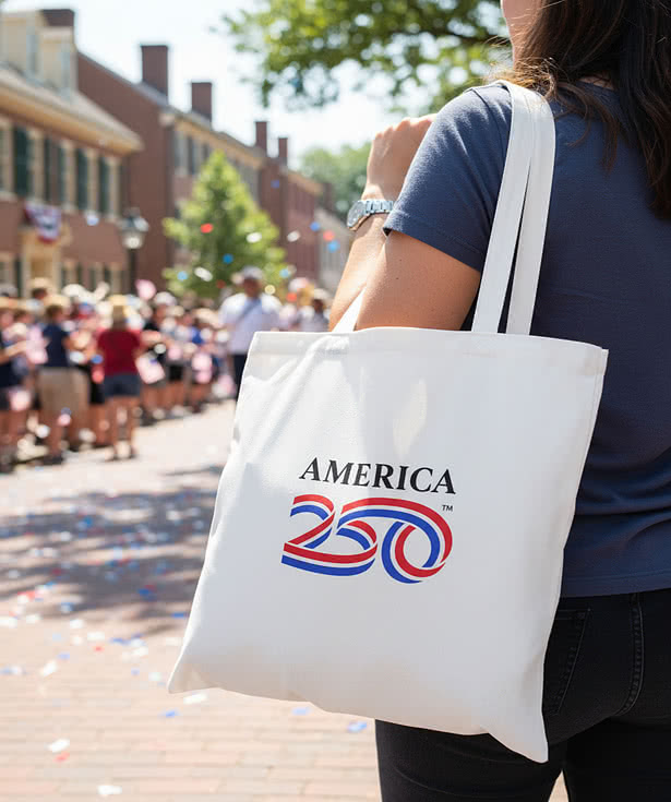 America250™ Lightweight 100% Cotton Tote Bag