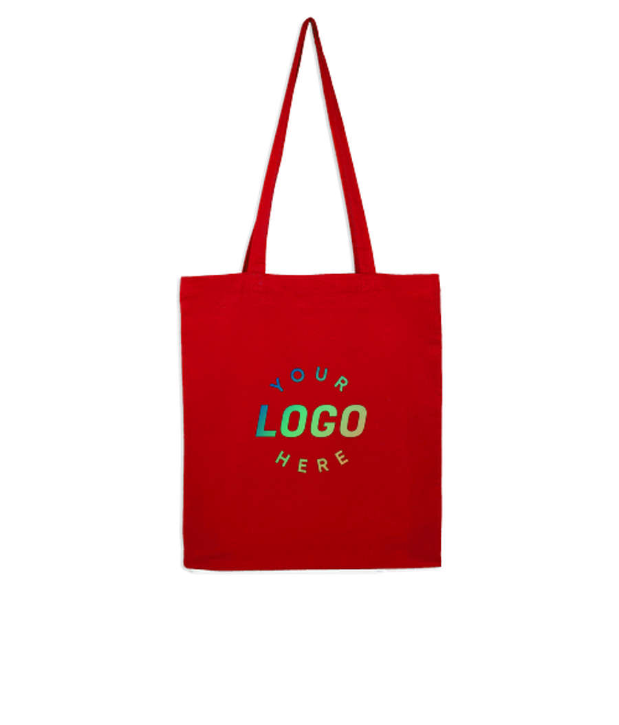 Full Color Carolina Organic Cotton Tote Bag in Red
