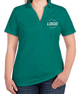 Port Authority Women's Silk Touch Performance Polo - Screen Printed - Color: Teal Green