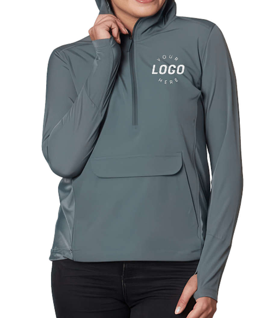 Fossa Women's Skyline Half Zip Soft Shell Jacket in Grey