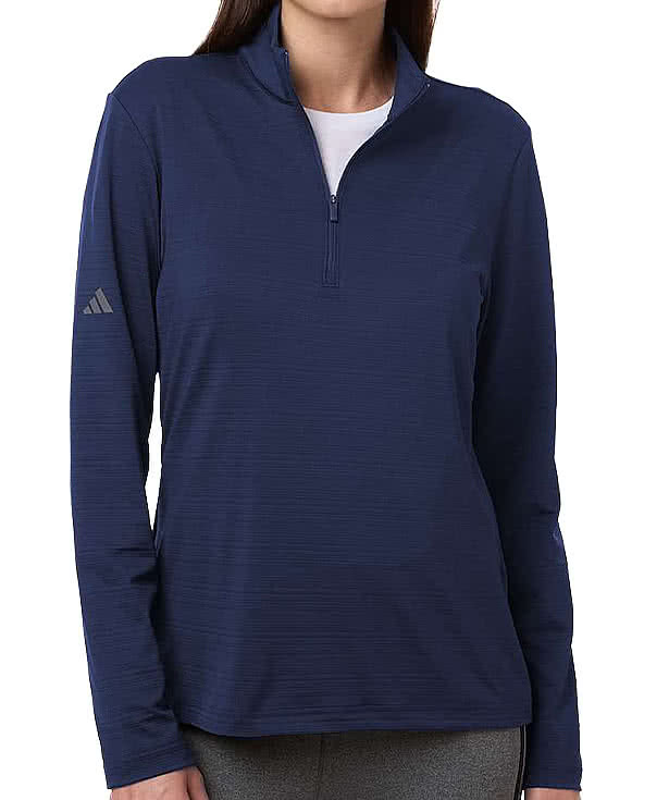 Custom Adidas Women's Textured Stripe Recycled Performance Quarter