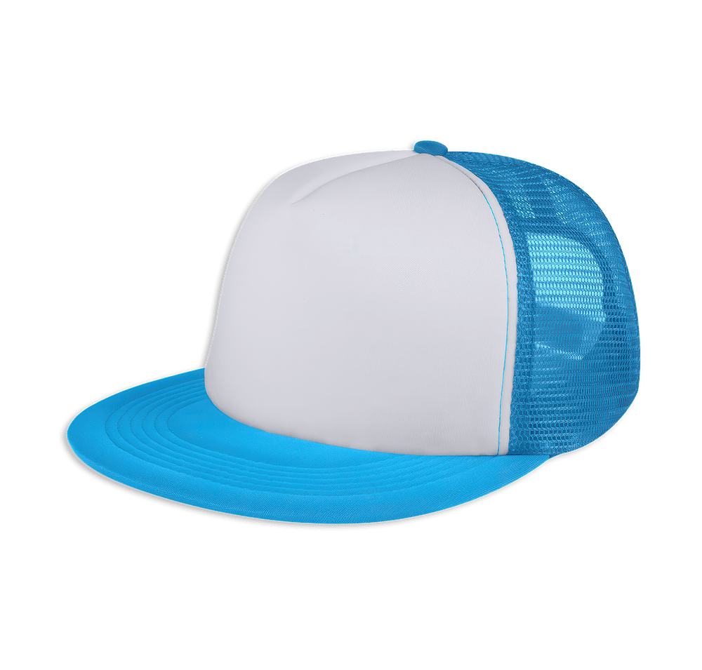 Five-Panel Flat Bill Trucker Hat-default
