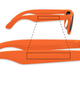 Single-Tone Matte Sunglasses - Color: Orange