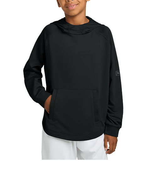 Richardson Youth Charge Performance Fleece Pullover Hoodie in Black