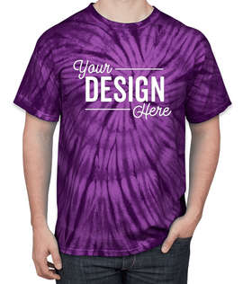Dyenomite 100% Cotton Tonal Tie-Dye T-shirt - Color: Purple