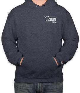 Embroidered Champion Powerblend Pullover Hoodie - Color: Navy Heather