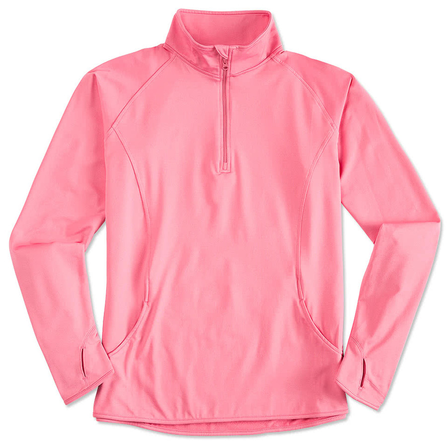 Sport-Tek Women's Performance Quarter Zip Pullover, a moisture-wicking custom quarter zip